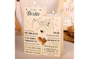 BUIOATA Bestie Gifts for Women, Best Friend Birthday Gifts, Exquisite Candlestick Gifts for Work Bestie, Friendship Gifts for Women, Best Friend Christmas Beautiful Gifts, Best Friend Candle.