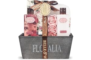 GLOSS ! GLOSS! - Set de Baño de Mujer - Set Baño 6 piezas - Perfume de Rosa y Melograno | Cesta de belleza - Idea Originale per mujer, Compleanno