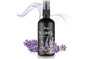 ‎FLORAGE florage Bio Kissenspray 100ml zum harmonischen Einschlafen, Lavendel - TRÄUMER, Sleep spray für Kissen & Räume mit Bio Orangen & Lavendelöl, Einschlafspray für Bett Kopfkissen