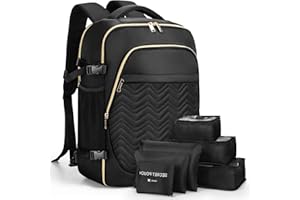 Lekespring Mochila Viaje Cabina Avion 40x20x25 Mujer | Mochila Portatil 17 Pulgadas 35L - Mochila Ryanair 40x30x20 con 6 Bols