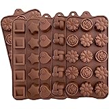 KITCHENATICS Stampi in Silicone Antiaderenti per Caramelle, Caramelle, Cioccolatini, Piccoli Stampi da Forno in Silicone per 