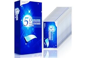 QUNLER Teeth Whitening Kit, Teeth Whitening Strips, Tooth White Strips Pack for 14 Treatments, Safe On Enamel, Easy to Use Home Tooth Whitening kit, Advanced 5D Technology Teeth Whitening Kit