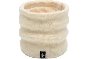 TRABIG Scaldacollo Uomo Invernale, Scaldacollo Pile Foderata Regolabile, Sciarpa Termica Donna Fodera in Pile a Doppio, Scaldacollo Uomo Donna per Sci, Moto, Bici, Running