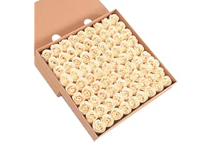 ISPCHEN Butterme 81pcs handgemachte Duftbadeseife Rosen-Knospe Blütenblätter Hochzeits -Bevorzugung in Geschenkbox,Groß für Weihnachten Geburtstag