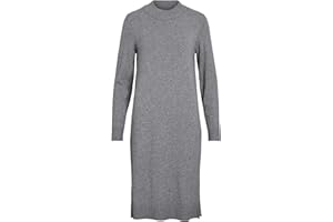 Vila Viril Crew Neck L/S Midi Dress-Noos Vestido para Mujer