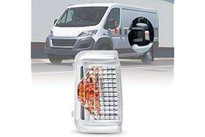 Tula Motoren Clignotant Rétroviseur Extérieur Clignotant pour Citroen Jumper 04/2006-UP FIAT Ducato(250) 2006-UP PEUGEOT Boxer 2006-UP Gauche single Lentille claire NO HAVE W16W L: 71748255; 6325H3
