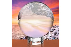 Bola de cristal para fotografía con soporte: Nizirioo Bola de cristal K9 de 80 mm Bola de fotos Bola de cristal Bola de cristal Bola de fotos con bolsa de almacenamiento para fotografía, meditación,
