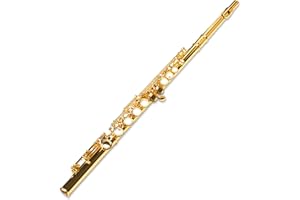 SYMPHONIE WESTERWALD Querflöte/Flöte, echt vergoldet, Tragetasche und Zubehör, inkl. Luxus-Hartschalenkoffer und Querflöten Zubehör