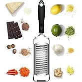 Parmesan Cheese Grater, Zester Grater Ideal for Grating Fine Parmesan Cheese, Lemon, Gingers, Garlic. Hand Grater Sharp Wide 