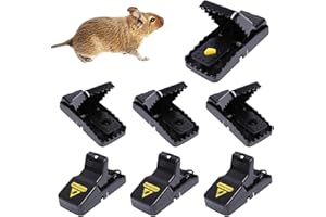 SUNDOM 6 Piezas Trampas para Ratas - Trampa Ratas para Interiores y Exteriores, Altamente Sensibles, Fáciles de Usar, Higiénicas, Eficientes, Seguras y se Pueden Reutilizar en la Cocina y el Jardín