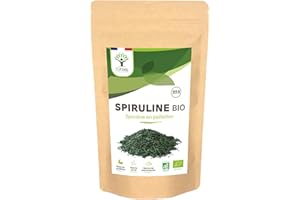 BIOPTIMAL NUTRITION NATURELLE Spiruline Bio Paillette - Protéines BCAA Phycocyanine - Energie Immunité - 100% Spiruline Pure en Paillettes Brindilles - Bioptimal Marque Française - Conditionné en France - Certifié Ecocert - 100 g