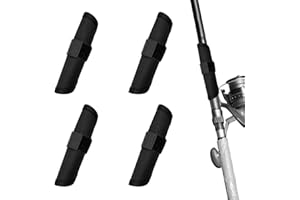 LYREH 4pcs Fishing Lure Wraps, Lure Wrap Covers Nylon Lure Wrap 5.9 Inch Lure Hook Covers Fishing Rod Glove for Fishermen Safe Fishing