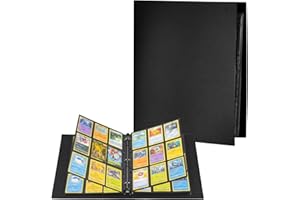 KIPERLINE Álbum de cartas coleccionables, 630 bolsillos, transparentes, 35 páginas por 18 bolsillos por página, carpeta impermeable para álbumes de cartas coleccionables para tarjetas