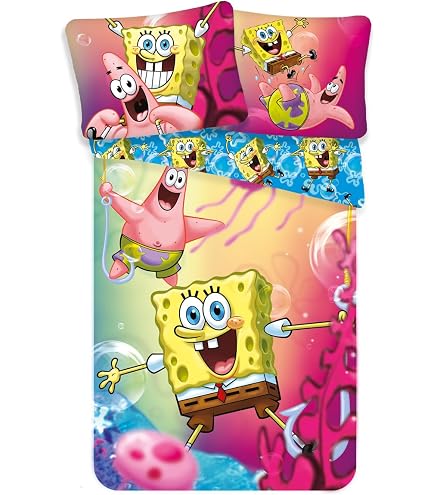 United Labels Cuscino Da Viaggio Spongebob: Morbido Cuscino Cervicale A Forma Di Testa Di Spugna, Per Auto E Aereo, 35x30 Cm, Giallo