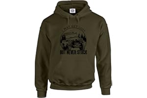 DEAD SET STUDIO Off-Road 4X4 Men's Hoodie - Four Wheel Drive - I May Get Lost But I Never Get Stuck - Classic Car Series