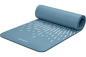 Retrospec Solana - Tappetino da yoga da 2,5 cm e 1,27 cm di spessore, con cinturino in nylon, per uomini e donne, tappetino antiscivolo per esercizi di yoga