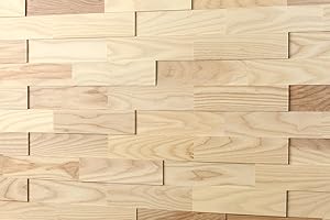 wodewa Rivestimento Murale Legno di Frassino I 1m² Pannelli Murali Rivestimento Parete Legno Decorazioni Pareti 3D Pannello Decorativo Cucina Cameretta