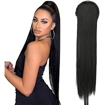 Pferdeschwanz-Extension 30,5 Cm – Gewellt, Gelockt, Mit Spitze, Synthetisch, Für Schwarze Frauen