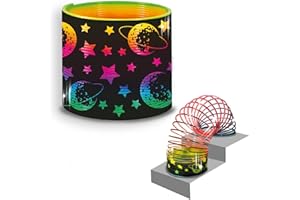 Super Springs - Astro de Deluxebase. Zabawka sprężynowa tęczowa 6,5 cm. Fantastyczne zabawki Fidget i przedmioty antystresowe dla dorosłych i dzieci