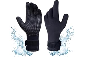 ABPOK 5mm Wetsuit Glove Neoprene Thermal, Anti-Slip and Adjustable Waist Strap Multiple Sizes for Snorkelling,Swim,Scuba Diving, Water Sports for Men Women