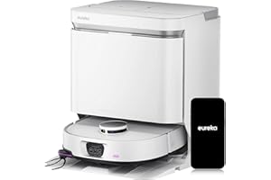 EUREKA J15 Max Ultra Robot Odkurzacz do mopa do podłóg, odkurzacz robota o dużej mocy ssącej 22000 Pa, mop na gorącą wodę w temperaturze 80 ℃, bateria 6400 mAh, stacja samoczyszcząca/samoczyszcząca