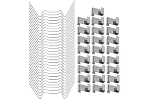 HONGCI 50pcs Stainless Steel Greenhouse Window Clips - 25 Wire & 25 Z Clips for Glass Panes