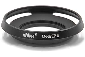 vhbw Pare-Soleil Compatible avec Panasonic Lumix G Vario 12-32 mm F3.5-5.6 ASPH Objectif 37mm - Cache, Noir, métal, Rond