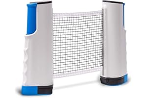 KARLOR Filet de ping-pong, Filet Ping Pong Rétractable pour Toute Table arfait pour une table de ping-pong, longueur réglable 170 (max) x 14,5 cm
