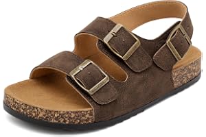 Sandaler, dam, kork, fotbädd, pantoletter, bekvämt justerbart spänne, halkskydd, sommar, tofflor, unisex, läder, minneshalkfr