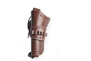 Hulara-Leder-Cowboy-Holster mit Munitionsschlaufen .45 Auto, 45 ACP und .44 Cal. Western Holster passend für 4" bis 8" Western Gun Belts Holster 45 Revolver