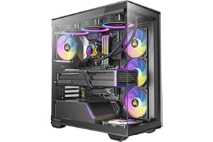 Antec C3 ARGB Mid Tower - Case da gioco in vetro temperato per PC, colore: Nero