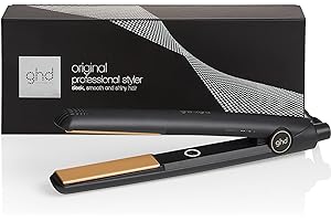 ghd Original Hair Straightener & Styler (Upgraded) - for Sleek, Smooth & Soft Styles with Enhanced Shine, No Extreme Heat Damage - for All Hair Types - (UK Plug)