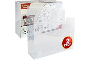 EVORETRO Lot de 2 boîtes de protection pour Pokémon 151 Scarlet & Violet Ultra Premium Collection Box – Boîte UPC non incluse – Lot de 2 étuis en plastique PET de 0,40 mm, rangement et organisation de