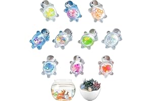 YALiya 20 Stück Leuchtende Mini Schildkröten Harz Figuren, Leuchtende Schildkröte, Mini Leuchtende Schildkröten Harz, Geeignet für DIY Dekorative Topf Dekoration Miniatur Garten Aquarium Landschaft