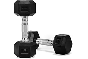 ADABT Hex Dumbbells | Rubber Encased Free Weights with Knurled Steel Handles | Anti-Roll Design | Home Gym & Strength Training | 4kg/5kg/6kg/8kg/10kg/12.5KG/15KG/17.5KG/20KG