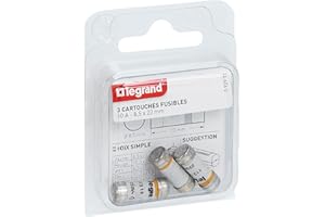 LEGRAND | Cartouches Fusibles Pour Porte-Fusibles, Sans Témoin De Fusion, Lot De 3 Cartouches 8,5x23mm, Protège Contre Courts-Circuits Et Surcharges