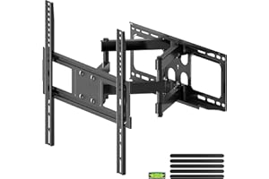 XINLEI TV Wall Bracket, Swivel Tilt TV Wall Mount for Most 26"-70" Flat/Curved Screens up to 45kg, Full Motion TV Bracket Fits 12”/16” Wood Stud, Max VESA 400x400mm(MA570)