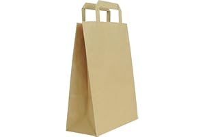 Carte Dozio - Shopper in Kraft Color Avana, Maniglia Piatta, F.To Cm 27+12 X 37, Cf 25 Pz