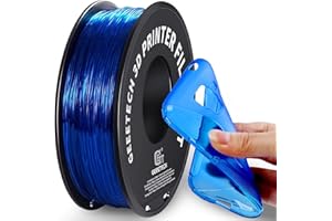 GEEETECH Filament TPU 1,75 mm +/- 0,03 mm do drukarki 3D, 1 kg, 1 szpula, przezroczysty niebieski
