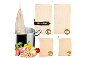 Maname® Malla coccion. 4 Bolsas De Malla Para Cocer Garbanzos | 2 Bolsa De 1kg Y 2 Bolsas De 2kg | Amplia Redecilla Para Cocinar Alimentos En Olla A Presion | Perfecta Red Para Cocido