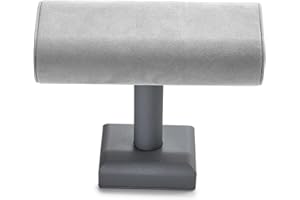 Oirlv Microfibra Pu Pelle T Stand Gioielli Per Gioielli, Orologi, Fasce Per Capelli, Braccialetto (Grigio Chiaro)