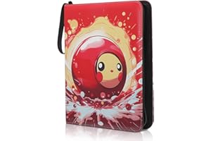 Menchy Card Binder for Pokemon, 900 Cards Trading Card Binder 9 Pockect Zipper Card Folder Holder, PU Leather Card Storage Album for Boys, Girls, Gifts