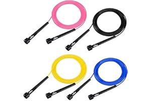 KINZIO Corda per saltare per esercizi, salti, boxe, fitness, salto, palestra, allenamento, bruciare i grassi, per uomini, donne e bambini, 2,7 m