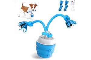 FUGODIWI Jouet pour Chien Interactif, Balle pour Chien-Intelligent Rechargeable, Jouet pour Chiot Occupation, Soulage l'ennui et le Stress, Convient aux Petits et moyens Chiens, Jouet Cadeau de Noël (Bleu)