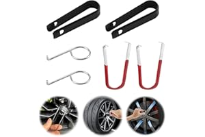 Raykce Wheel Bolt Cap Cover Removers Tool Set 6 PCS for Most Cars - Durable ABS and Alloy Metal Hub Lug Nut Cover Puller Car Tire Nut Removal Tool, for Car DIY and Repairs