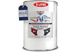 TRADE SUPPLIES UK - Extreme Paints Oxide Primer - Rust-Inhibiting Formula for Metal & Wood | For Structural Steel, Machinery, Gates, and Containers (Grey, 5L)