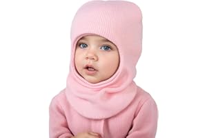 iNszkoos Enfants Hiver Tricot Cagoule Bonnet 1-6 Ans Enfant Oreillette Capuche Bonnet Visage Cou Chapeaux Plus Chaud Écharpe Temps Froid Couverture Complète Garçons Filles Casquette De Ski Thermique