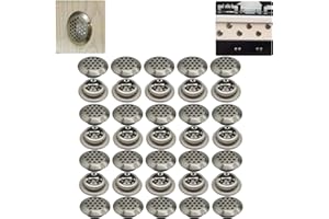 CTRICALVER Żaluzja wentylacyjna z otworem wentylacyjnym ze stali nierdzewnej, okrągły, okrągły otwór siatkowy, 25 mm okrągła kratka wentylacyjna do kuchni, łazienki, szafki, szafy lub szafki na buty,