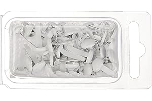 ‎RAYHER Rayher Brads "Rund", 4 mm + 8 mm ø gemischt, Farbe weiß, Blisterbox 75 Stück, Mini-Brads für Scrapbooking und zum Basteln, Musterklammern, Spreizklammern, 7871602