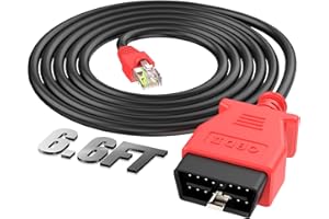 Autel Enet OBD 2 Cavo per Codifica BMW Serie F G, Cavo Interfaccia Ethernet a OBD II OBDII, compatibile con Software BMW E-SYS ICOM ISTA+, Funzione Nascosta Programmazione/Aggiornamento, 6.6 Piedi/ 2M